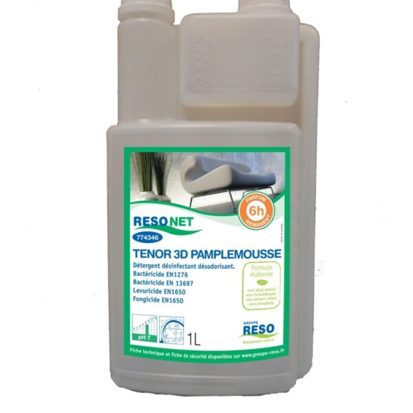 Nettoyant sols TENOR 3D flacon doseur parfum PAMPLEMOUSSE