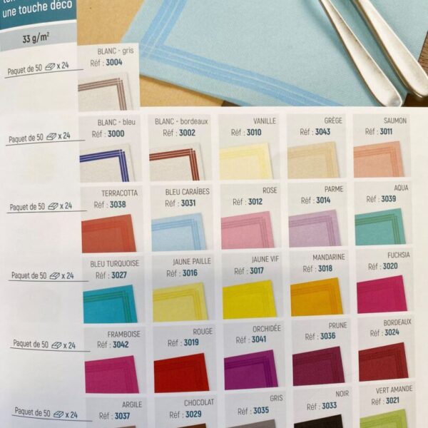 SDT tendance microgaufrée JAUNE VIF liseré (38x38cm)