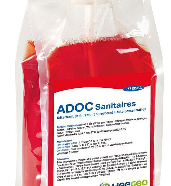 Détartrant désinfectant sanitaire parfumé ADOC SANITAIRES