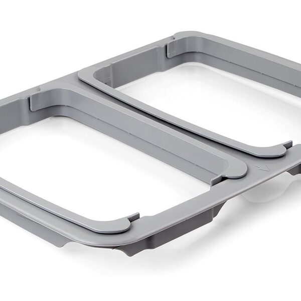 Insert 2x60 L en polypropylène pour supports sacs GRIS