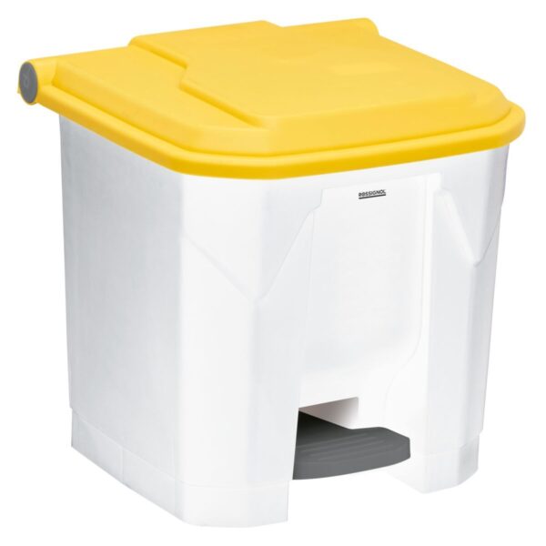 Poubelle à pédale UTILO BLANC / JAUNE (30L)