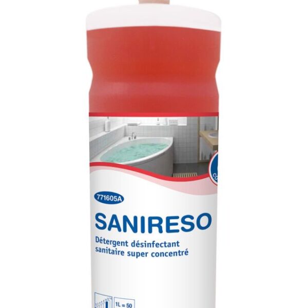 SANIRESO Détergent désinfectant super concentré + vapo (1L)