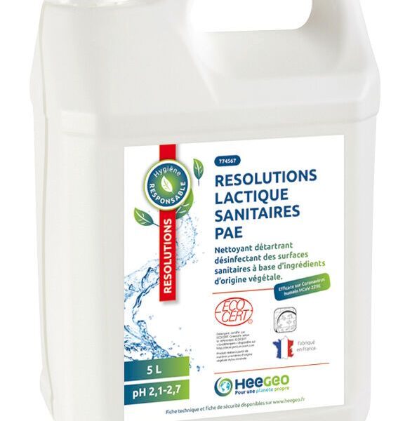 Nettoyant détartrant désinfectant PAE RESOLUTIONS LACTIQUE