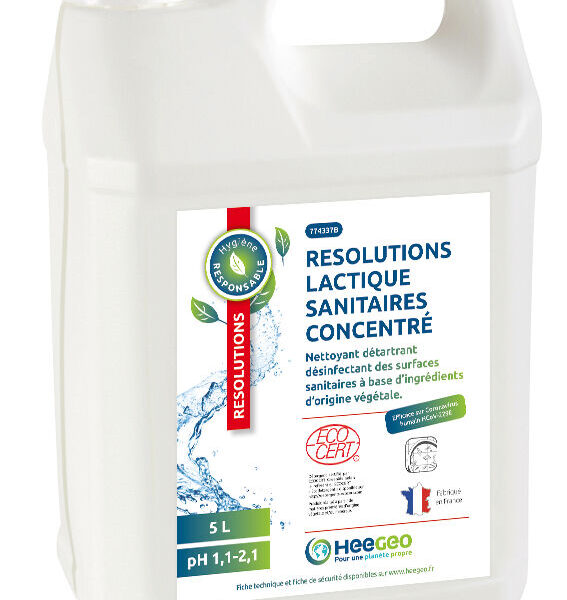 Détartrant désinfectant sanitaire concentré LACTIQUE Ecocert