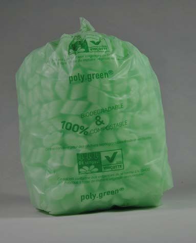 Sac type 80L S.E Vert biodégradable compostable 30µ 790*800