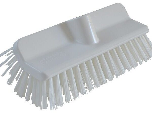 Tête de balai brosse dur double angle à vis BLANC