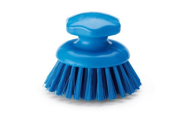 Brosse ronde fibre dure BLEU
