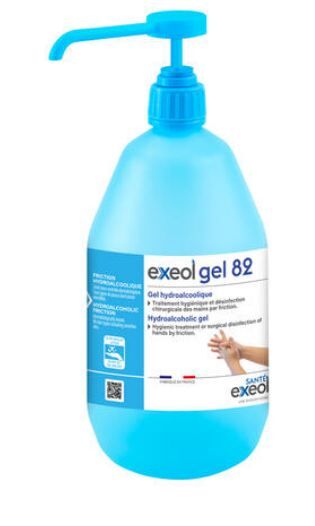 Gel hydroalcoolique pompe EXEOL GEL 82 (1L)