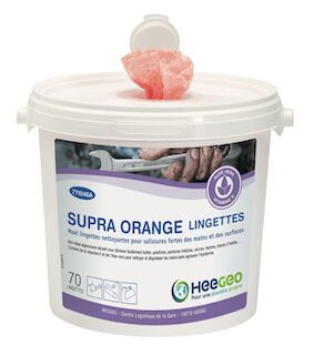 Lingettes nettoyage salissure forte SUPRA ORANGE 70F