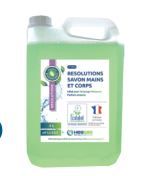 Savon mains et corps RESOLUTIONS parfum AMANDE Ecolabel