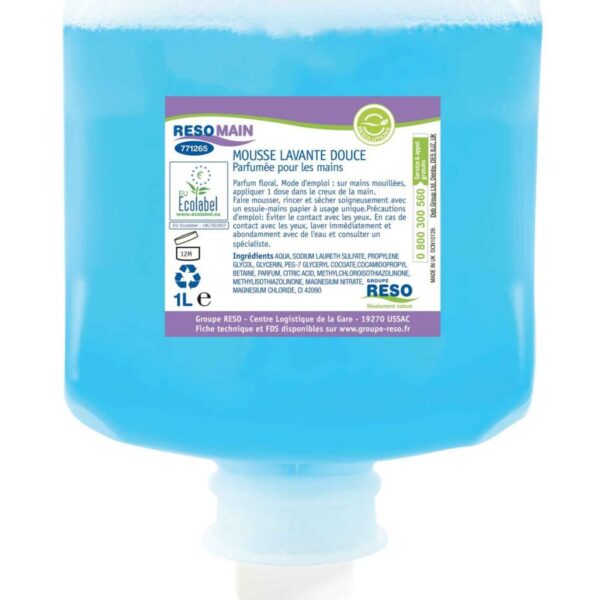 Mousse lavante douce glycérinée RESOLUTIONS Ecolabel