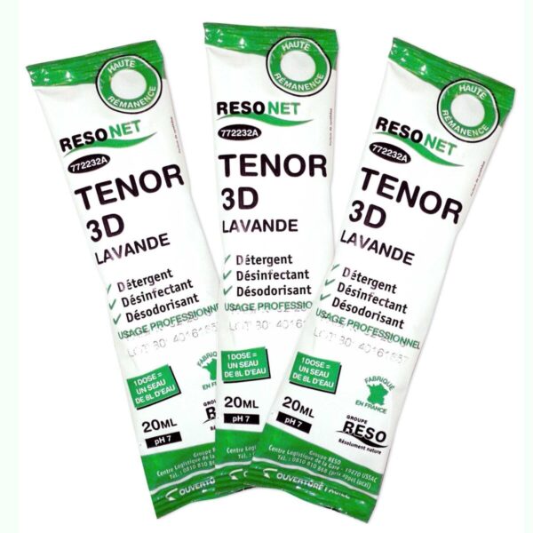 Nettoyant sols en dosettes TENOR 3D parfum LAVANDE (20ml)