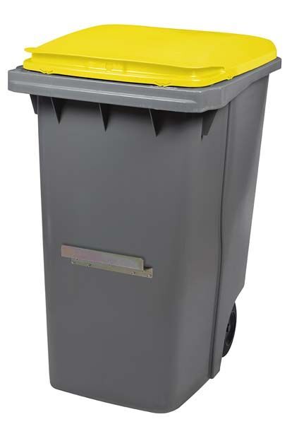 Conteneur deux roues GRIS/JAUNE (340L)