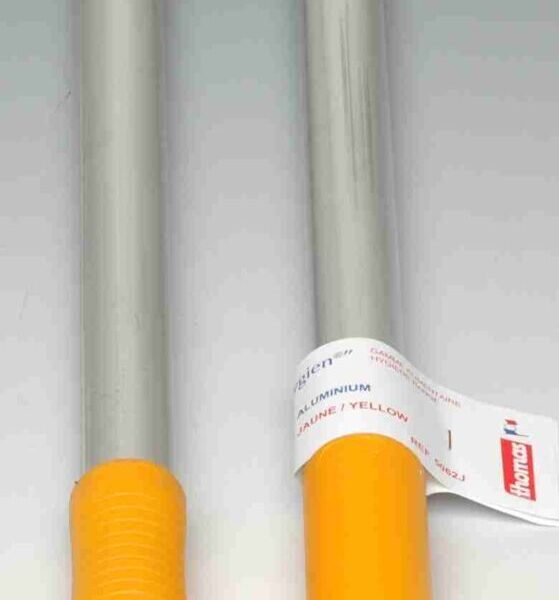 Manche à vis aluminium anodisé alimentaire JAUNE (140cm)