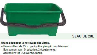 Seau à vitres rectangulaire 28L
